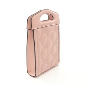 Gucci GG Matelasse Top Handle Bag Leather Pink